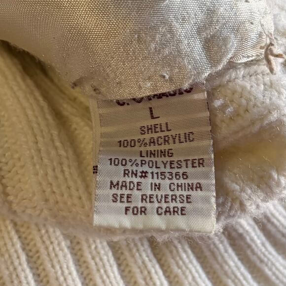 Y2k Fur Ribbed C Magic Zip Up Sweater - Picture 4 of 6